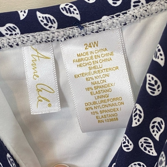 Anne Cole Women’s Plus Size Cottage Floral One-Piece‎ V-Front Swimsuit Sz 24W - Picture 5 of 10